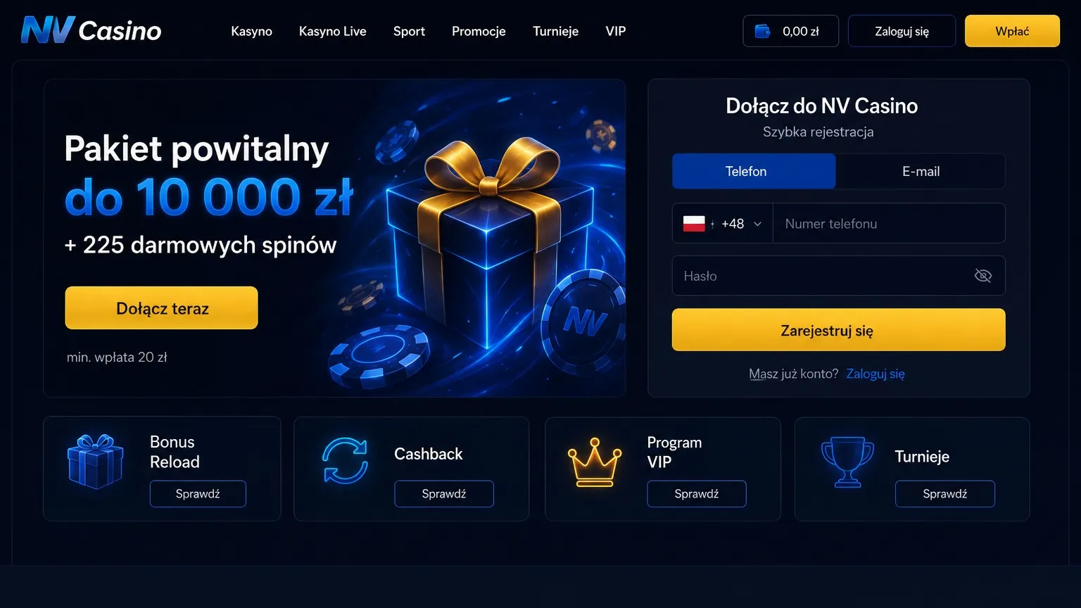 NV Casino logowanie online i korzyści